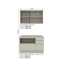 Ver imagem 3 de Cozinha Compacta Modulada 100% MDF 3 Peças com Tampo Areia HP Fineze