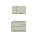 Ver imagem 4 de Cozinha Compacta Modulada 100% MDF 3 Peças com Tampo Areia HP Fineze