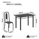Ver imagem 3 de Conjunto de Mesa com 4 Cadeiras Lívia Preto