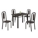 Ver imagem 2 de Conjunto de Mesa com 4 Cadeiras Lívia Preto