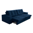 Ver imagem 5 de Sofá Retrátil 3 Lugares 2,30m com Molas Mara Suede Azul