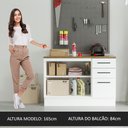 Ver imagem 7 de Balcão Multiuso 120cm 2 Portas 3 Gavetas Agata Madesa