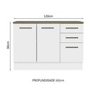 Ver imagem 4 de Balcão Multiuso 120cm 2 Portas 3 Gavetas Agata Madesa