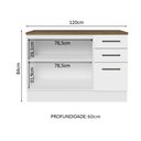 Ver imagem 5 de Balcão Multiuso 120cm 2 Portas 3 Gavetas Agata Madesa