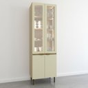 Ver imagem 4 de Cristaleira 70cm com 4 Portas, Vidro Reflecta e Fita Led Interna New York Movel na Caixa