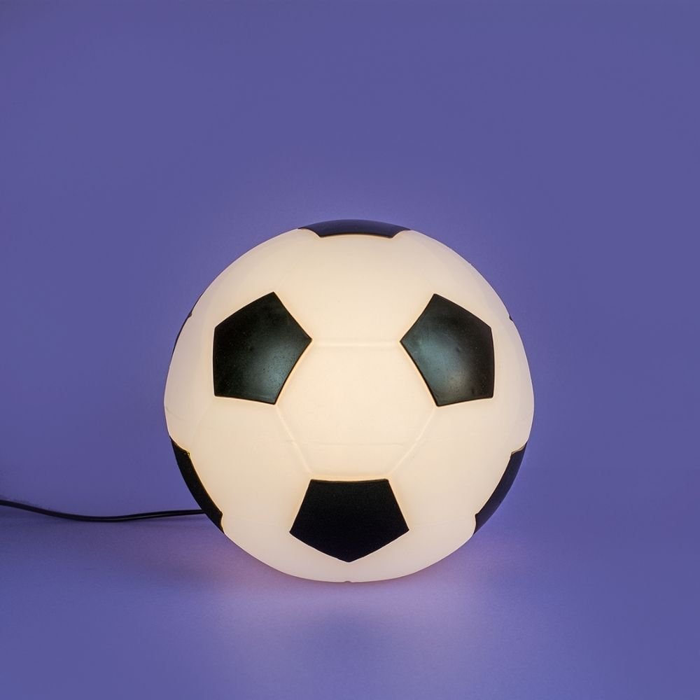 Luminária Usare Bola de Futebol Esporte Branca e Preta Presente Criativo Divertido Pais Crianças - 4