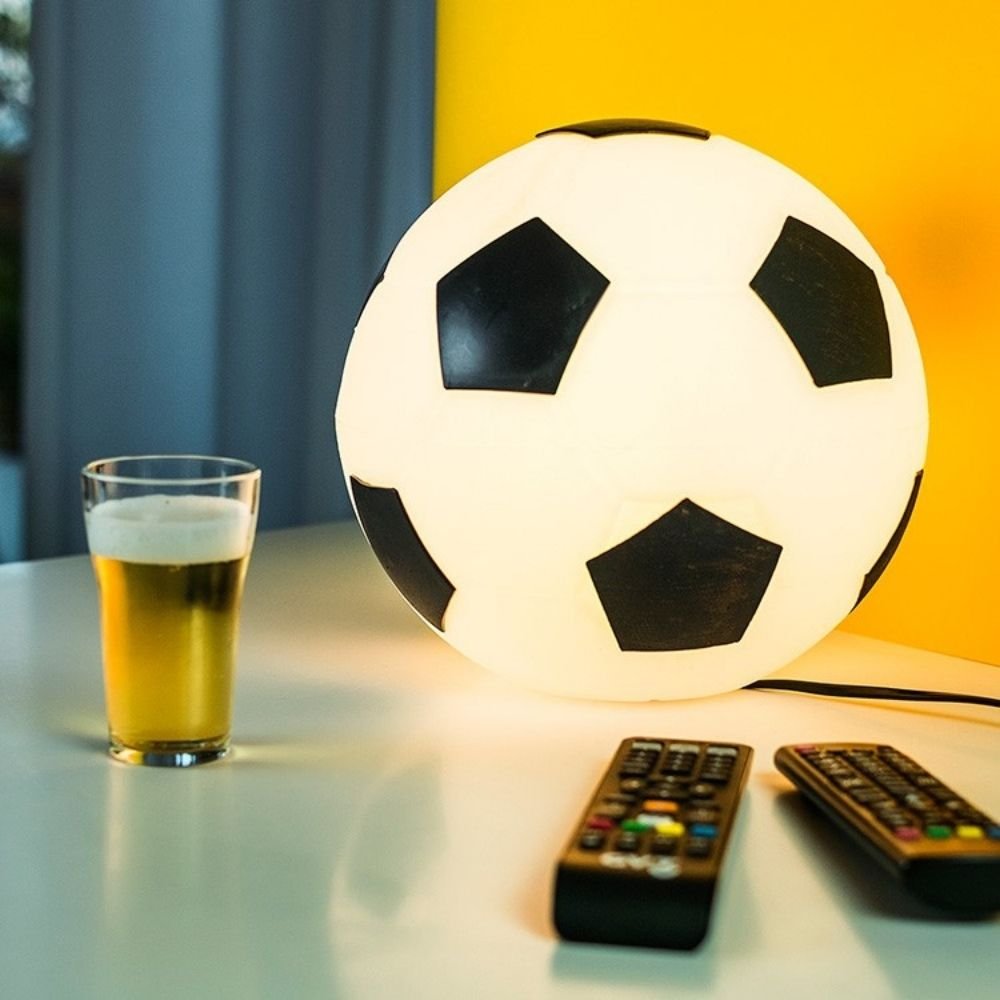 Luminária Usare Bola de Futebol Esporte Branca e Preta Presente Criativo Divertido Pais Crianças - 3