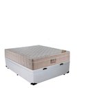 Ver imagem 2 de Cama Baú Casal Sintético + Colchão Casal Ortobom Airtech Molas Springpocket (65x138x188) Branco
