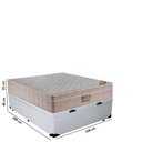Ver imagem 4 de Cama Baú Casal Sintético + Colchão Casal Ortobom Airtech Molas Springpocket (65x138x188) Branco
