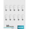 Kit 10 Lâmpadas Led Pêra 15W Bivolt Branco 6500K - 4