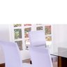 Capas para Cadeiras de Jantar 08 Peças em Malha Gel Lisa - Branco - 5