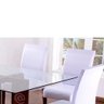 Capas para Cadeiras de Jantar 08 Peças em Malha Gel Lisa - Branco - 4