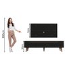 Rack Madesa Reims e Painel para Tv até 55 Polegadas 2 Portas e 1 Gaveta - Preto - 7