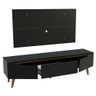 Rack Madesa Reims e Painel para Tv até 55 Polegadas 2 Portas e 1 Gaveta - Preto - 6