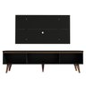 Rack Madesa Reims e Painel para Tv até 55 Polegadas 2 Portas e 1 Gaveta - Preto - 8