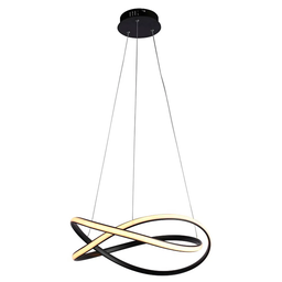 Pendente Nodo Preto (d)50cm (a)15cm 1x36w 3000k 1188lm Led - 2