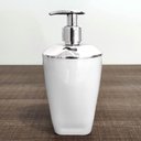 Ver imagem 5 de 2 Porta Sabonete Líquido Plástico Uz Brancos 400ml Saboneteiras para Bancada de Banheiro