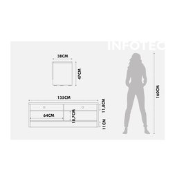 Rack Aspen 135 Cm - Preto Fosco - 6