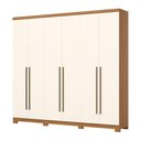 Ver imagem 1 de Guarda Roupa Casal 06 Portas 03 Gavetas New Jade D345 Cinamomo Off White - Henn