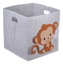 Ver imagem 2 de Cesto Organizador Dobrável Quarto Infantil Animais Brinquedo - Macaquinho