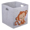 Ver imagem 2 de Cesto Organizador Dobrável Quarto Infantil Animais Brinquedo - Macaquinho