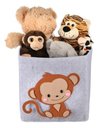 Ver imagem 1 de Cesto Organizador Dobrável Quarto Infantil Animais Brinquedo - Macaquinho