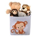 Ver imagem 1 de Cesto Organizador Dobrável Quarto Infantil Animais Brinquedo - Macaquinho