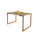Ver imagem 1 de Mesa de Jantar Steel Estilo Industrial Pés de Aço 120x80cm Cobre/fendi
