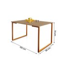 Ver imagem 3 de Mesa de Jantar Steel Estilo Industrial Pés de Aço 120x80cm Cobre/fendi