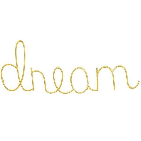 Letreiro Decorativo Dream em Metal 15CMX39CM Mart Collection