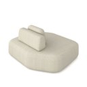 Ver imagem 6 de Sofá Ilha Dakota Chaise 168cm Modulado Encosto Almofada Solta Bouclê Bege G33 - Gran Belo
