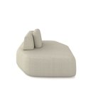 Ver imagem 5 de Sofá Ilha Dakota Chaise 168cm Modulado Encosto Almofada Solta Bouclê Bege G33 - Gran Belo