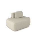 Ver imagem 2 de Sofá Ilha Dakota Chaise 168cm Modulado Encosto Almofada Solta Bouclê Bege G33 - Gran Belo