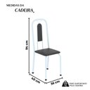 Ver imagem 3 de Cadeiras para Sala de Jantar 4 Unidades Lívia Branco/Preto Liso