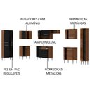Ver imagem 4 de Armário de Cozinha Completa de Canto 513cm Rustic/Preto Emilly Live Madesa 01