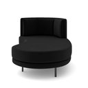Ver mais imagens de Sofá Chaise Lado Direito Downey Sala de Estar Veludo Preto G15 - Gran Belo
