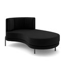 Ver imagem 2 de Sofá Chaise Lado Direito Downey Sala de Estar Veludo Preto G15 - Gran Belo