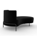 Ver imagem 7 de Sofá Chaise Lado Direito Downey Sala de Estar Veludo Preto G15 - Gran Belo
