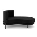 Ver imagem 6 de Sofá Chaise Lado Direito Downey Sala de Estar Veludo Preto G15 - Gran Belo