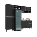 Ver imagem 3 de Cozinha Compacta Vanessa 230cm Preto Ajl Móveis