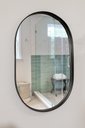 Ver imagem 2 de ESPELHO LUXO OVAL DECORATIVO 115X60CM BANHEIRO SALA QUARTO HALL MOLDURA PRETO