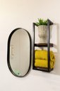 Ver imagem 3 de ESPELHO LUXO OVAL DECORATIVO 115X60CM BANHEIRO SALA QUARTO HALL MOLDURA PRETO