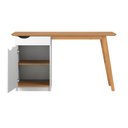 Ver imagem 4 de Mesa / Escrivaninha Pr Estilo Retrô Moderno Cor Branco / Cinamomo Pt