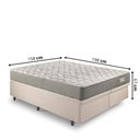 Ver imagem 3 de Base Box Baú Queen 158x198 Linho Bege com Colchão Ecoline D40 Espuma