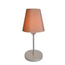 Ver imagem 1 de Abajur Cabeceira para Quarto Cone Vivare Md-2005 Cúpula em Tecido Cone - Bivolt - Cinza / Palha - Bi