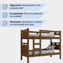 Ver imagem 5 de Beliche Adulto ou Infantil com 02 Colchões D33 Design Seguro com Grades Laterais Proteção Completa