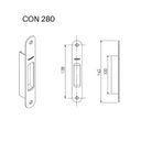 Ver imagem 5 de CON 280 Fecho concha cego para janela de correr de alumínio Suprema - Preto