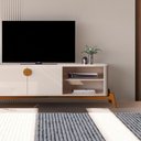 Ver imagem 3 de Rack Bancada Buriti 1.4 Tv 55pol Off White Jb Bechara