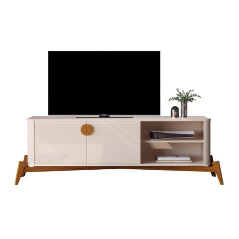 Rack Bancada Buriti 1.4 Tv 55pol Off White Jb Bechara