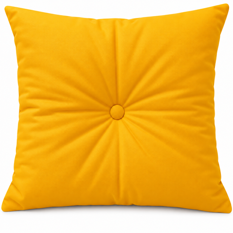 Almofadas com Botão para Sofás e Camas Decorativas un. Diversas Cores Macias:Amarelo